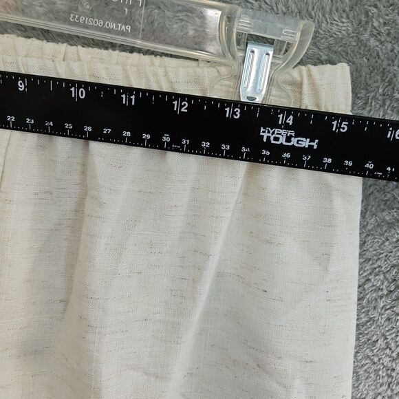 New Horizons Montreal sz 10 Rayon Linen blend Pants ivory pullon - Picture 8 of 11